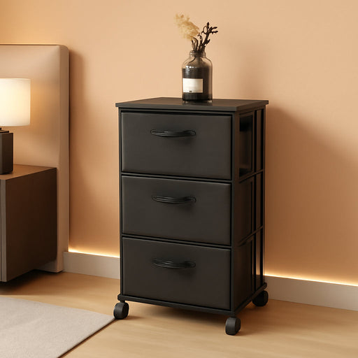 Black Dresser with 3 Drawers