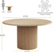 47" round Dining Table for 4, Farmhouse Kitchen Table with Metal Base, Modern Small Dinner Table for Dining Room,Kitchen (Chairs Not Included)
