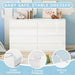 White Wood Dresser for Bedroom with 8 Drawer 55" Wide