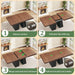 63" Extendable Rectangle Dining Table for 6-8, Wooden Table