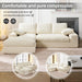 98.4Inch Cloud Modular Sectional Sofa Beige Chaise