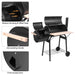 BBQ Charcoal Grill Outdoor Barbecue Pit with Offset Smoker Patio Backyard Black