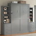 Gray Murphy Cabinet Bed Space Saving StorageDrawers