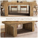 71 Inch Industrial Farmhouse Dining Table DoublePedestal