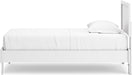 Signature Design by Ashley Hallityn Casual Twin Panel Platform Bed, Foundation or Box Spring Not Needed, White