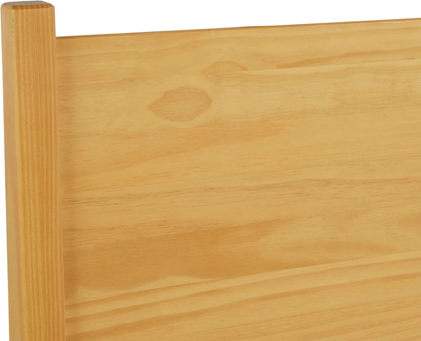Mid-Century Panel Bed - Queen Size - Scandinavian Oak Finish