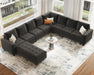 Grey Modular Sectional Sofa L-Shaped, Oversized, Storage