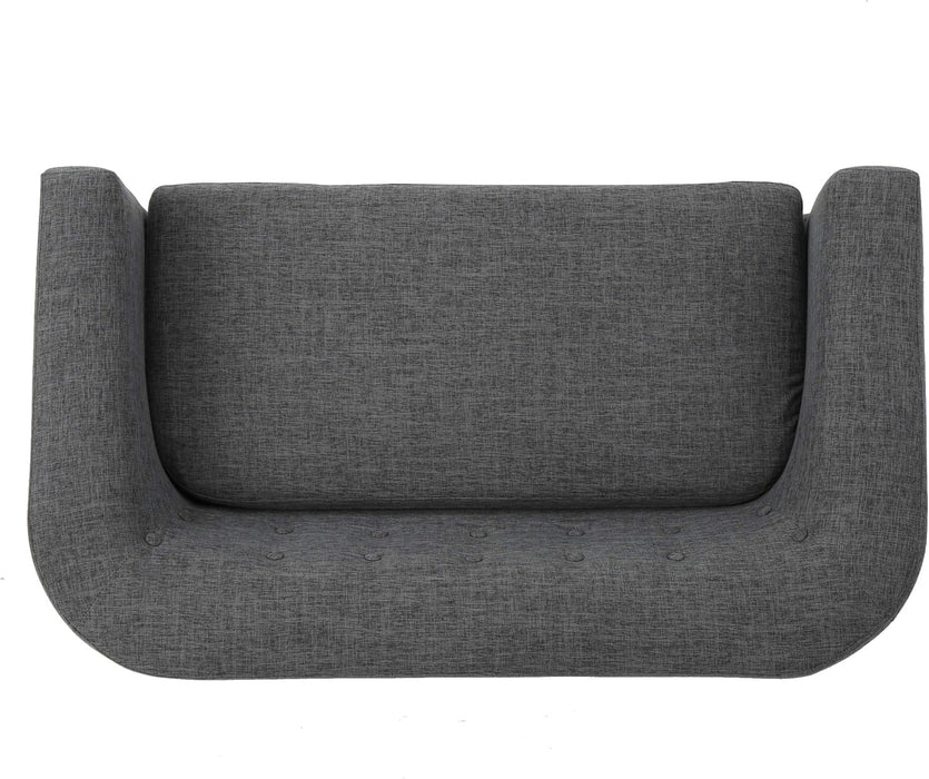 Grey Mid-Century Loveseat: Modern, Stylish Design