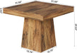 31.5" Small Dining Table for 4, Farmhouse Kitchen Table with Walnut Finish, Square Compact Dinner Table for Home Dining Room, Apartments, Office, Living Room & Restaurants, Walnut