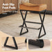 Counter Height Bar Stools Set of 2, Backless 26" Saddle Barstools, Brown