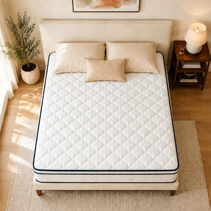 12 Inch Full Size Mattress, Hybrid Mattress in a Box, Memory Foam Mattress&Pocket Springs, Medium Plush, Pressure Relief & Motion Isolation, Certipur US Certified