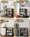 Three Shelf Black PowderCoatedSteel Bookcase Anti Tip