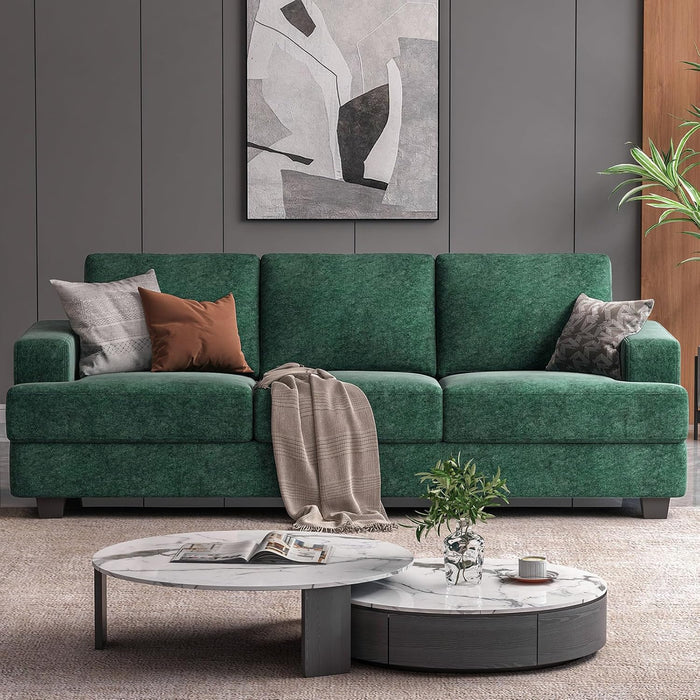 Oversized Gray Sofa with Extra Deep Seats