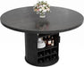 47'' round Dining Table, Wooden Kitchen Table with Fluted Base