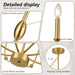 Magnificent Brushed Gold Chandelier 12 Light Fixture