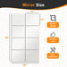 Frameless Mirror Tiles 14"X12"X8 Pcs Wall Mounted, Shatter Resistant Full Length Tempered Glass Panels for Home Gym Bathroom Bedroom & Living Room Decor