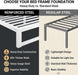 14 Inch Queen Metal Bed Frame, 4000LBS Heavy Duty Support, White