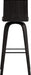 Size Color Options Vienna 30" Bar Height Barstool Brushed Wood Finish Faux Leather, Grey/Black