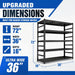 Metal Bookshelf, 5-Tier Adjustable Industrial Bookcase with Anti-Tip Kit | 2500LBS Boltless Steel Storage Shelves for Living Room, Bedroom & Home Office, 36"W X 16"D X 72"H