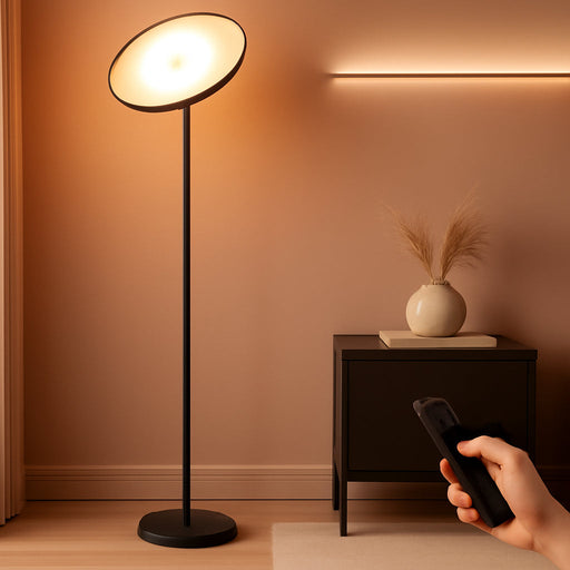 Floor Lamps for Living Room, 32W/3000LM Super Bright LED Floor Lamp with Remote Control, 69" Tall Standing Lamp with Stepless Dimmable, Modern Torchiere Corner Lamp for Bedroom, Office