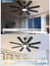 52 Inch Ceiling Fan with Light and Remote, 8 Blades Ceiling Fans with 20W LED Light, Quiet DC Motor, 6 Speeds, Stepless Color Temperature Change & Dimmable, for Bedroom Living Room, Black
