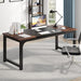 Modern Computer Desk, 70.8 X 31.5 Inch Large Office Desk Computer Table Study Writing Desk Workstation for Home Office, Black Metal Frame