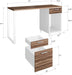 Modern Design Milano Office Computer Desk with 3 Locking Drawers, 48 Inch Grey and Black Industrial Wood Desk with Filing Drawer and Storage by Crafts and Comfort