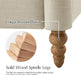 Farmhouse Curved Recliner Chair with Spindle Legs, Linen