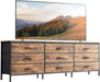 Rustic Brown 9-Drawer Dresser & TV Stand