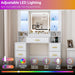 Elegant Customizable Vanity Desk With RGB Lighting