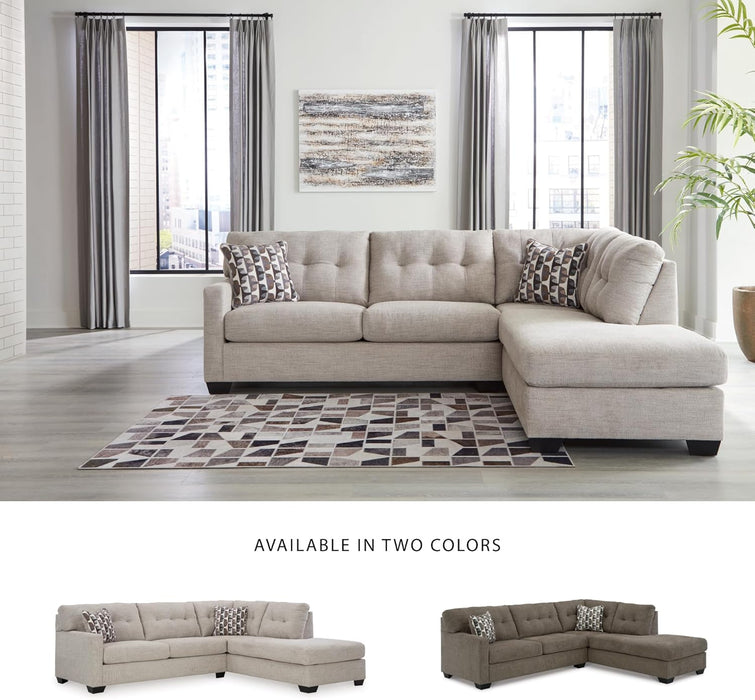 Beige Sleeper Sectional Featuring Chaise Memory Foam