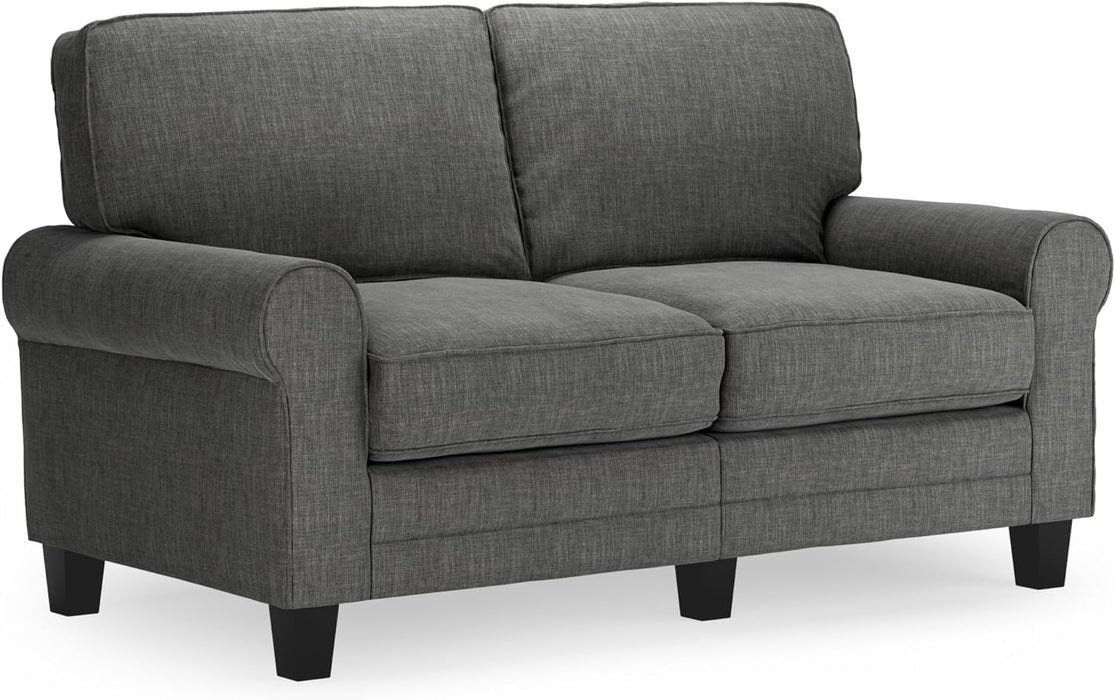 61" Linen Loveseat - Charcoal