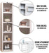 White 91-In Tall Wooden Bookcase Shelf