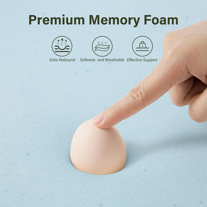 Queen Mattress Topper, 3 Inch Memory Foam Mattress Topper for Back Pain Relief, Removable & Washable Cover, Anti-Slip, Certipur-Us & Oeko-Tex Certified