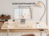 48 × 24 Inches Standing Desk, Ergonomic, Electric Height Adjustable, Sit and Stand Up, Computer Office Desk with Splice Board, White Frame/Maple Top