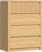 Fluted 4 Drawer Dresser for Bedroom, 40” Tall Modern Dresser & Chest of Drawers with Curved Profile Design, Wood Mid Century Dressers for Bedroom, Living Room, Oak