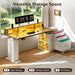 Electric Standing Desk with Drawers - 70" Adjustable Computer Desk