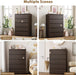 Modern 5 Drawer Dresser for Bedroom, 15" D X 23.7" W X 40.4" H in Simply Chest of Drawers (Brown)