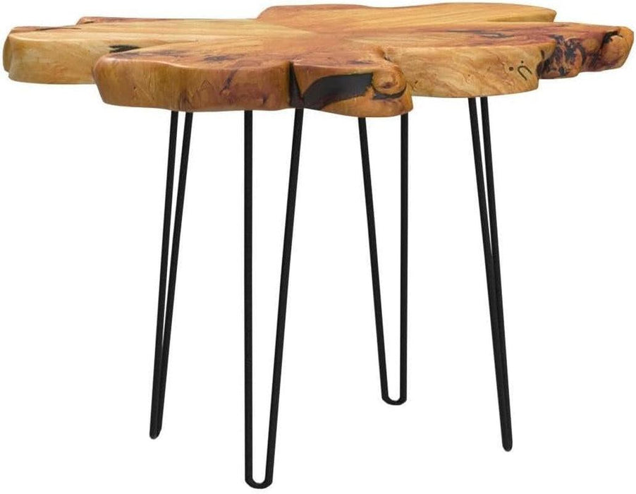 Live Edge Cedar Coffee Table 32" W X 32" D X 20.5" H Rustic round Table for Living Room, Patio, Bedroom, Home Office