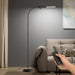 LED Floor Lamp with Remote, CRI97 Full Spectrum Eye-Caring Reading Lamp, Stepless Dimmable 3000K-5000K Task Floor Lamp with Flexible Gooseneck for Living Room, Bedroom, Office