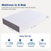 Memory Foam Mattress, Soft Plush Feel, 12 Inch, Full, White/Grey