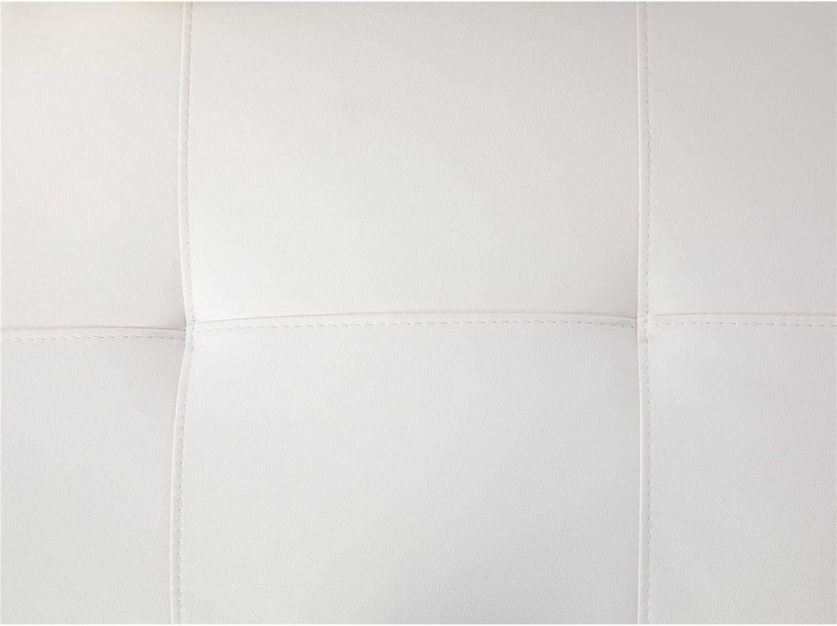 Sectional Sofa Faux Leather Modern L Shaped Couch Set 103.5”Wide Including Chaise and 3 Seating Sofa with Storage Ottoman for Living Room Furniture (Right Hand Facing, A-White)