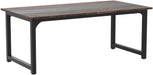 Tribesigns 71"X31.5" Dining Table, Industrial Kitchen Table for 6-8 Person, Rectangular Dinner Table for Dining Room Kitchen Living Room, with Heavy Duty Metal Legs, Brown
