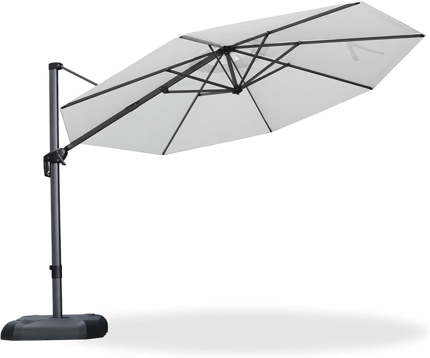 Patio Outdoor Umbrella 11 Feet round for Pool White