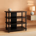 Turn-N-Tube Easy Assembly 4-Tier Petite Entertainment Center / TV Stand / TV Unit / TV Desk, Blackwood