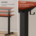 EN1 Whole-Piece Standing Desk 48 X 24 Inches Height Adjustable Desk, Electric Sit Stand Desk Home Office (Black Frame + Mahogany Top, 2 Packages)