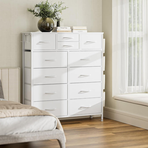 White Dresser with 12 Drawers