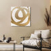 Contemporary Neutral Artwork Line Wall Hangings Decor Gold Wall Paintings 28"X28" Decoration for Bedroom Wall Office Decor