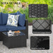 Patio Furniture Set, 5PCS Outdoor Sectional W/ Ottoman & Cushion, Navy Blue