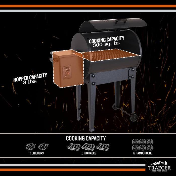 Grills TFB30KLF Tailgater 20 Portable Electric Wood Pellet Grill and Smoker – Foldable Legs, 6-In-1 Versatility, 300 Sq. In. Cooking Space for Tailgating, Camping, and Outdoor BBQ